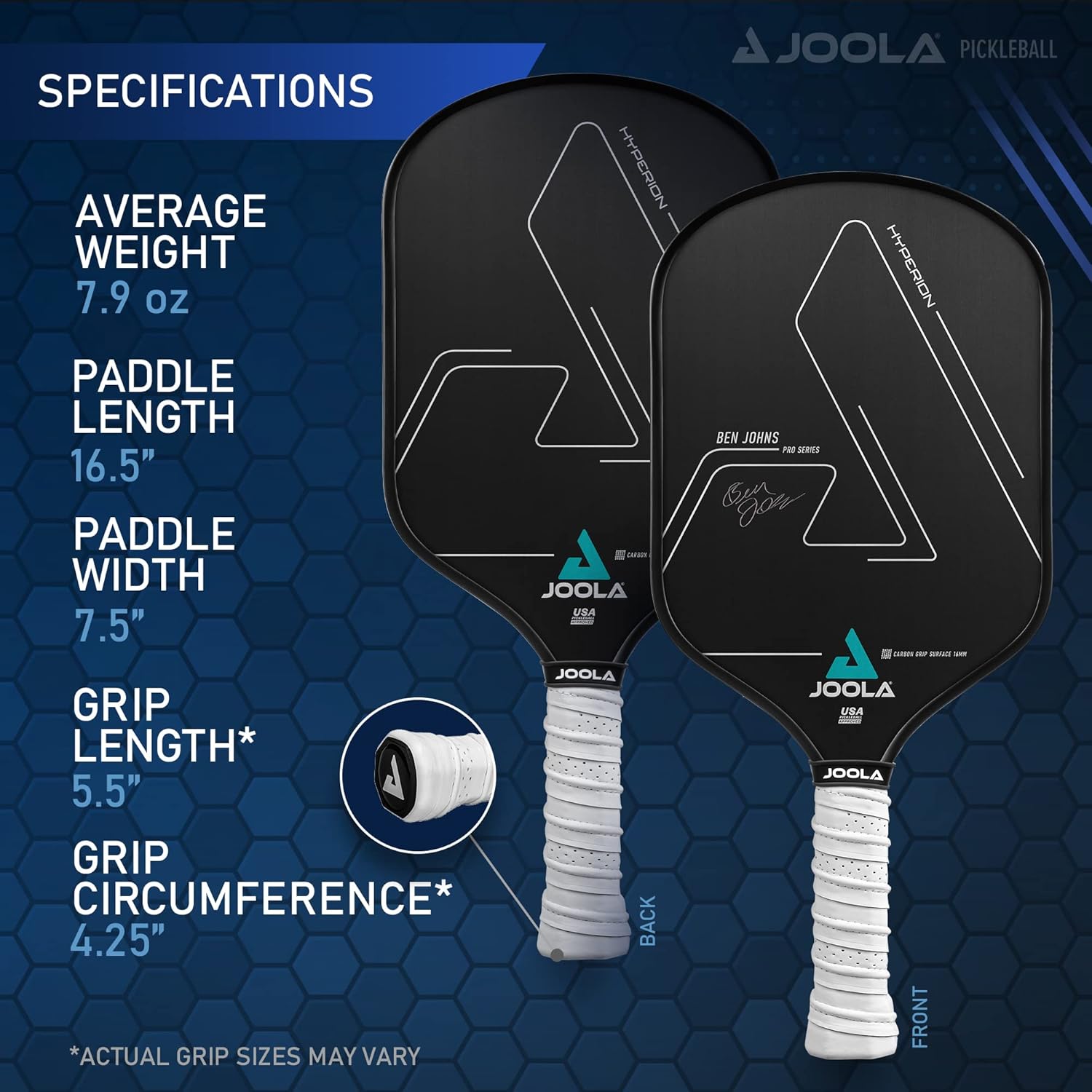 JOOLA Ben Johns Hyperion CGS 16 Pickleball Paddle