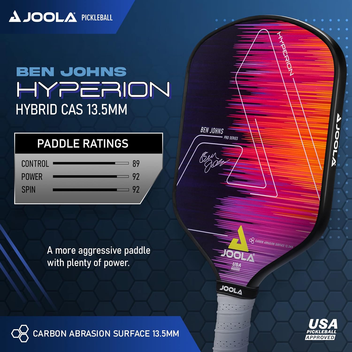 JOOLA Ben Johns Hyperion CAS 13.5 Pickleball Paddle