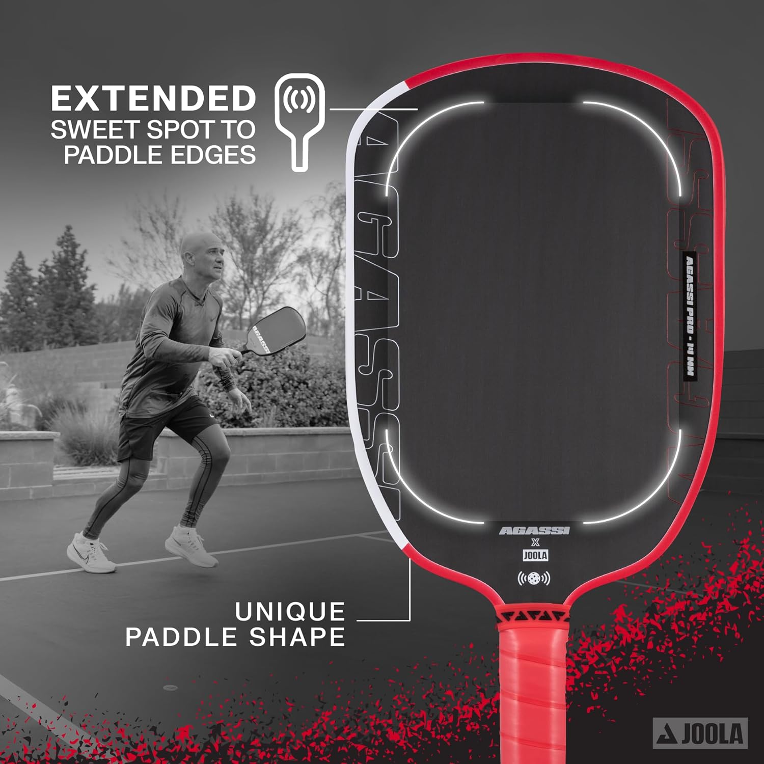 JOOLA Agassi Pro 14mm Pickleball Paddle