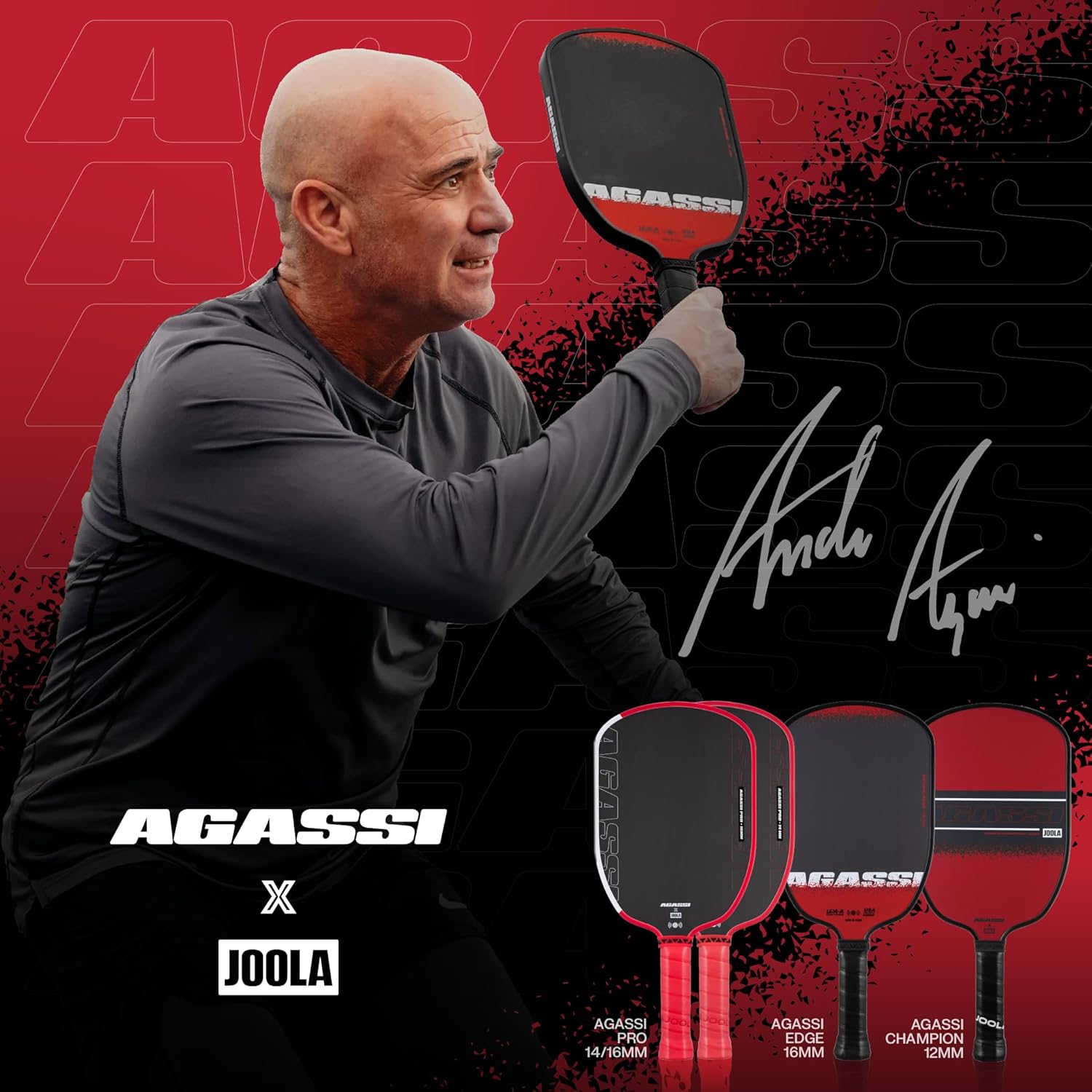 JOOLA Agassi Pro 14mm Pickleball Paddle